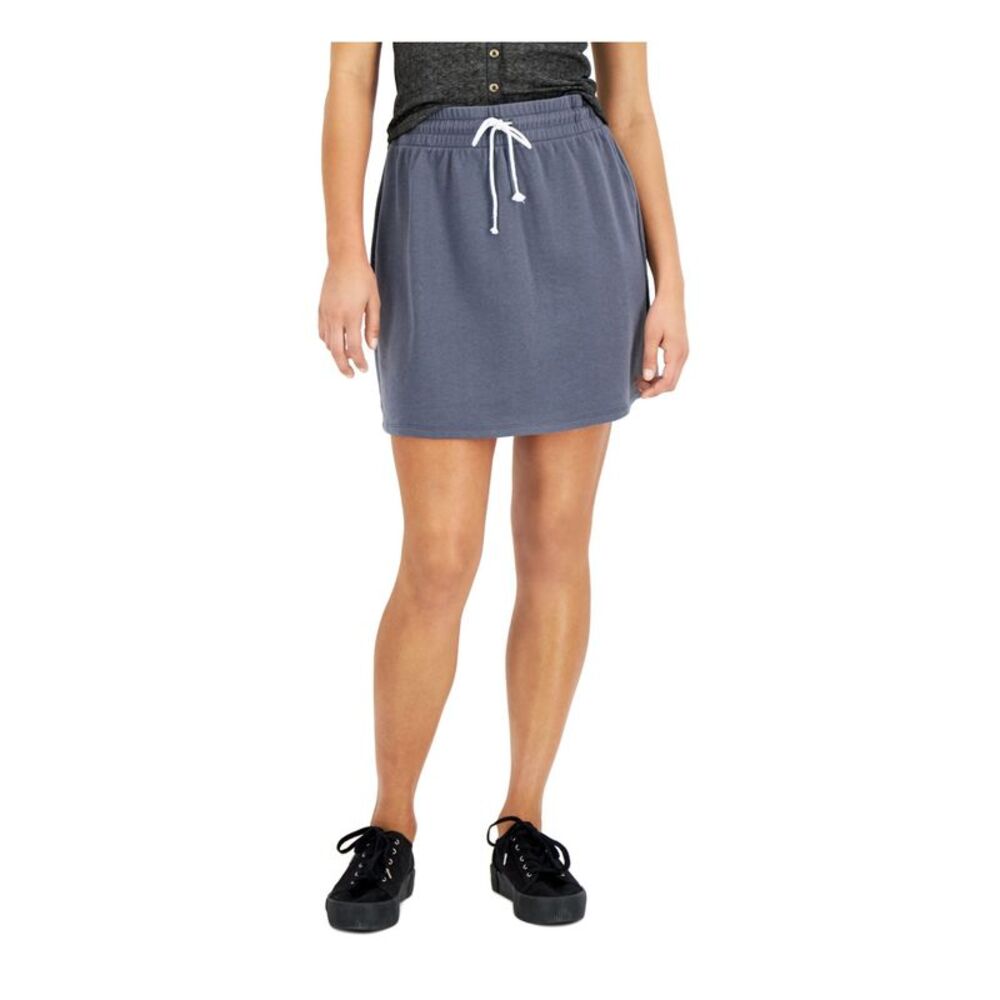 GRAYSON THREADS BLACK LABEL Womens Skirt Gray Elastic Waist Pull On Juniors XS